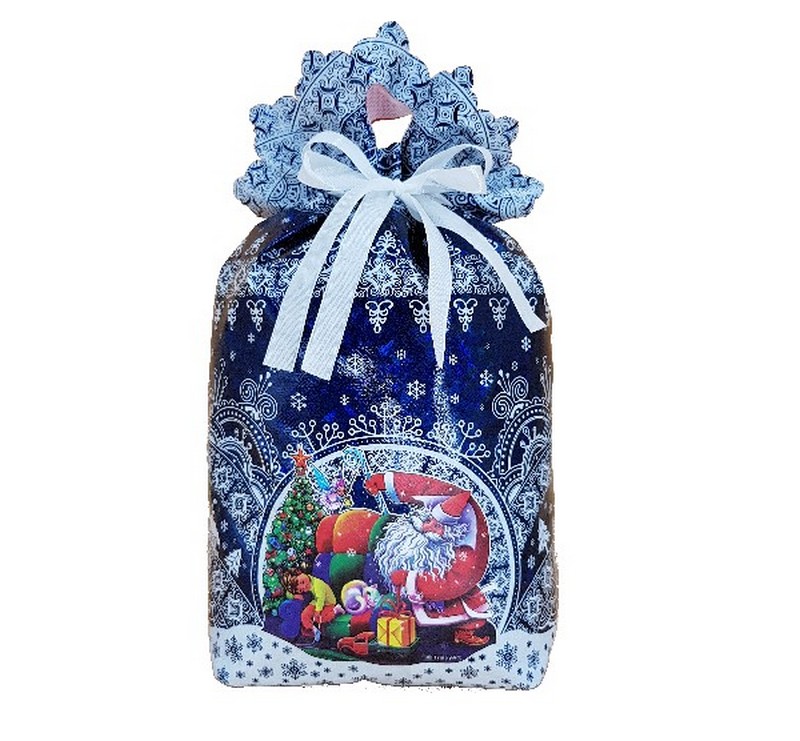 сладкий новогодний подарок Под. Мешочек Зимний сон синий (М1200С9093)